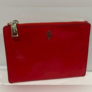 Cole Hann Red Patent Leather Wallet clutch